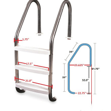 Professional pool ladder factory Stainless Double sided Mobile pool ladder for swimming pool